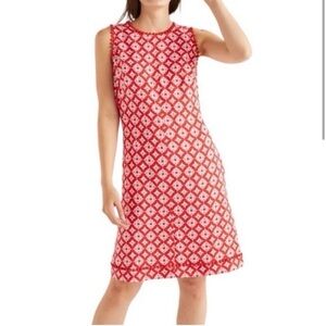 Boden Romaine Linen Sleeveless Pom Pom Shift Dress, size 10L